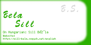 bela sill business card